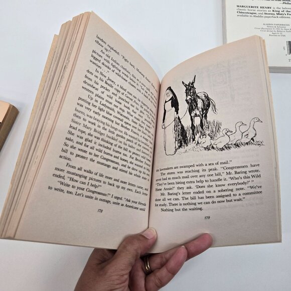 Marguerite Henry 3 Book Lot Horses Animal Books King of the Wind Mustang Brighty - Picture 7 of 12